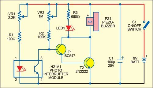 Simple smoke detector - source illustration from page 126 Simple smoke detector - source illustration from page 126