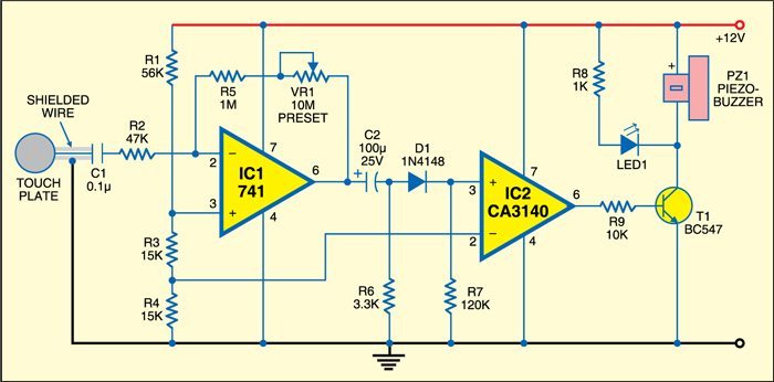 Touch Sensitive Alarm - source illustration from page 427 Touch Sensitive Alarm - source illustration from page 427