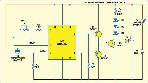 Long-Range IR Transmitter - source illustration from page 554