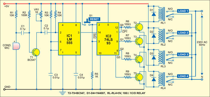 16-Way Clap-Operated Switch - source illustration from page 79 16-Way Clap-Operated Switch - source illustration from page 79