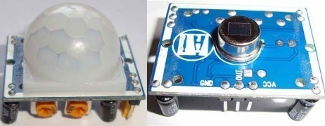 Figure shows the Pyroelectric sensor (rectangular crystal behind the plastic Figure shows the Pyroelectric sensor (rectangular crystal behind the plastic
