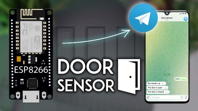 ESP8266 NodeMCU Door Status Monitor with Telegram Notifications - source illustration from page 972 ESP8266 NodeMCU Door Status Monitor with Telegram Notifications - source illustration from page 972