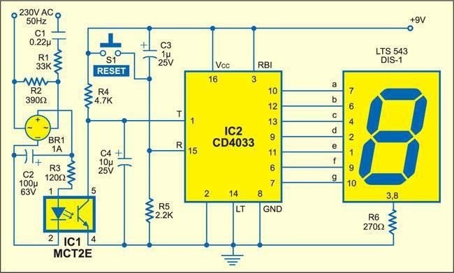 Mains Interruption Counter with Indicator - source illustration from page 521 Mains Interruption Counter with Indicator - source illustration from page 521