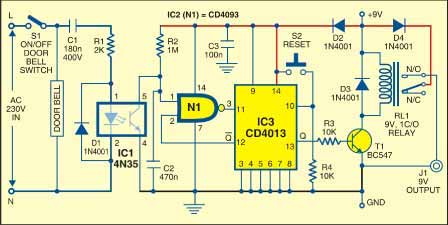 Figure 1 shows how the doorbell works with the security switch. The way Figure 1 shows how the doorbell works with the security switch. The way