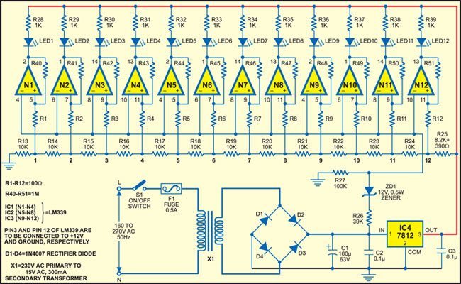 Visual AC Mains Voltage Indicator - source illustration from page 294 Visual AC Mains Voltage Indicator - source illustration from page 294