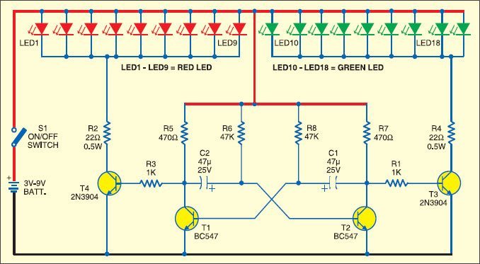 Christmas Lights Using LEDs - source illustration from page 90 Christmas Lights Using LEDs - source illustration from page 90