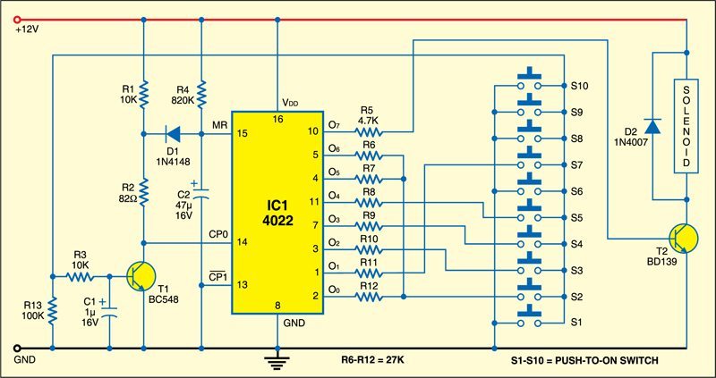 Electronic Combination Lock - source illustration from page 153 Electronic Combination Lock - source illustration from page 153