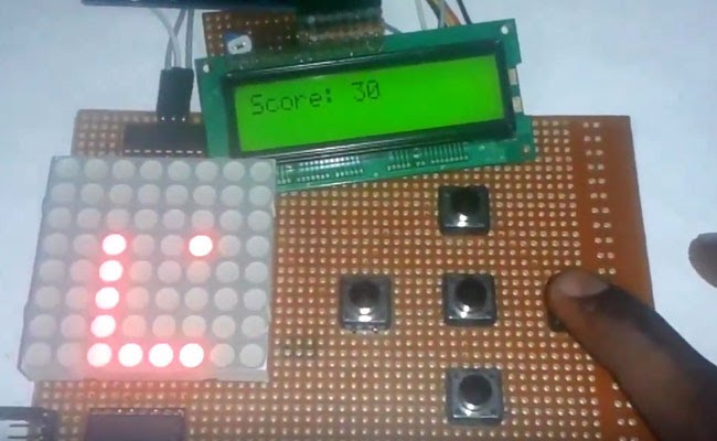 Figure. Prototype of Arduino Snake Game Project Figure. Prototype of Arduino Snake Game Project