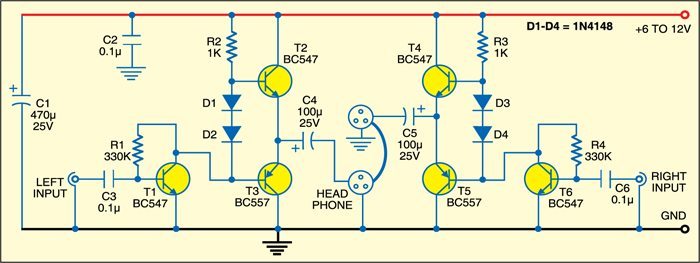 Stereo Headphone Amplifier - source illustration from page 84 Stereo Headphone Amplifier - source illustration from page 84