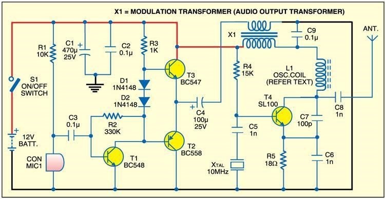 Crystal AM Transmitter - source illustration from page 466 Crystal AM Transmitter - source illustration from page 466