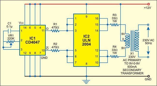 Simple Low-Power Inverter - source illustration from page 519 Simple Low-Power Inverter - source illustration from page 519