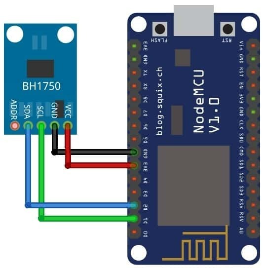 IoT ESP8266 Lux Meter using BH1750 Light Sensor & Blynk - source illustration from page 1174 IoT ESP8266 Lux Meter using BH1750 Light Sensor & Blynk - source illustration from page 1174