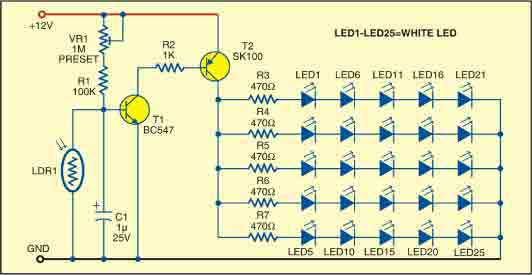 Twi-light using white LEDs - source illustration from page 477 Twi-light using white LEDs - source illustration from page 477