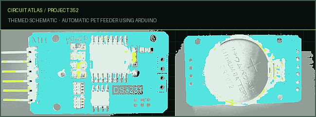 Circuit Atlas themed schematic for Automatic Pet Feeder using Arduino Circuit Atlas themed schematic for Automatic Pet Feeder using Arduino