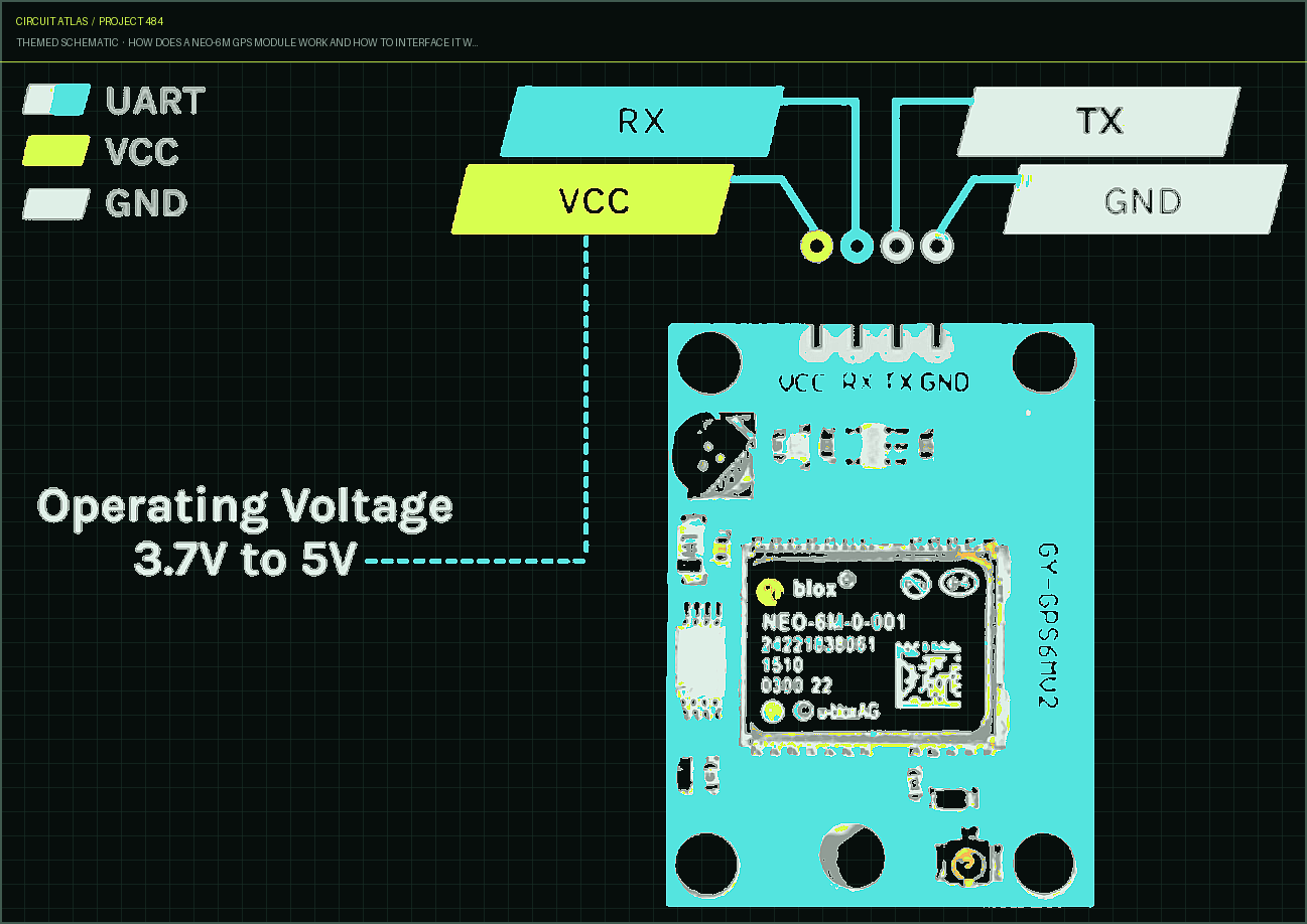 Circuit Atlas themed schematic for How Does a NEO-6M GPS Module Work and How to Interface it with ESP32 Circuit Atlas themed schematic for How Does a NEO-6M GPS Module Work and How to Interface it with ESP32