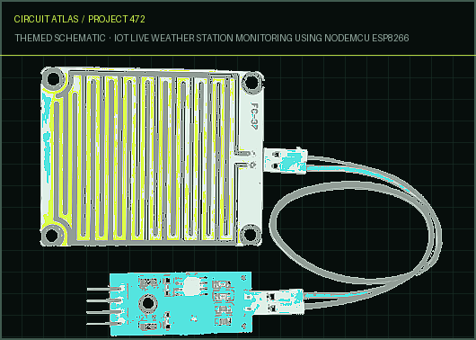 Circuit Atlas themed schematic for IoT Live Weather Station Monitoring Using NodeMCU ESP8266 Circuit Atlas themed schematic for IoT Live Weather Station Monitoring Using NodeMCU ESP8266