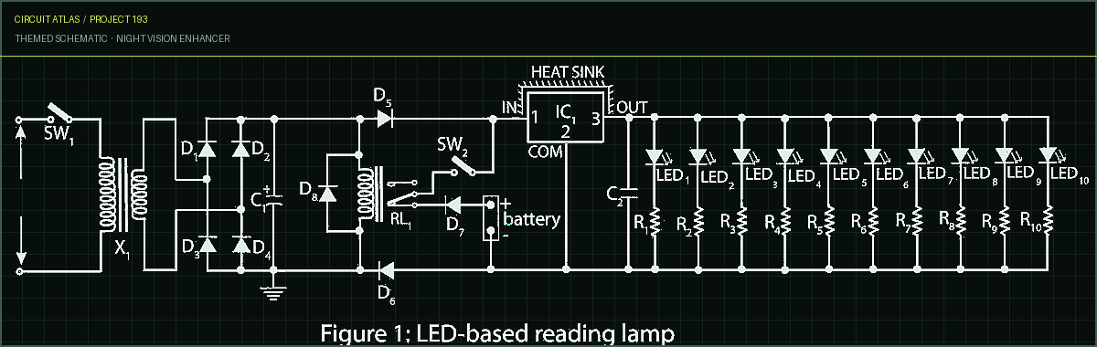 Circuit Atlas themed schematic for Night Vision Enhancer Circuit Atlas themed schematic for Night Vision Enhancer