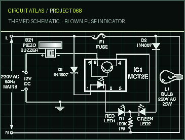 Circuit Atlas themed schematic for Blown Fuse Indicator Circuit Atlas themed schematic for Blown Fuse Indicator