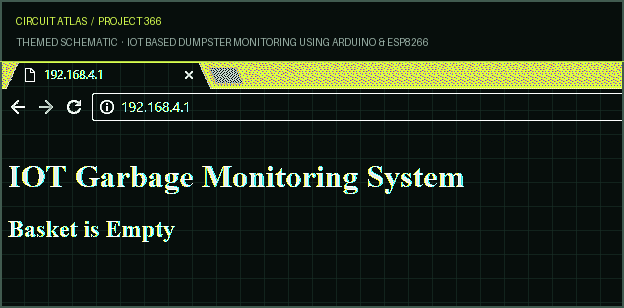 Circuit Atlas themed schematic for IOT Based Dumpster Monitoring using Arduino & ESP8266 Circuit Atlas themed schematic for IOT Based Dumpster Monitoring using Arduino & ESP8266