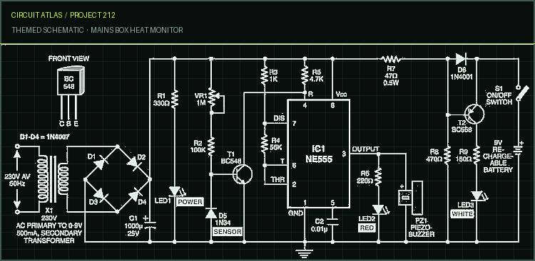 Circuit Atlas themed schematic for Mains Box Heat Monitor Circuit Atlas themed schematic for Mains Box Heat Monitor