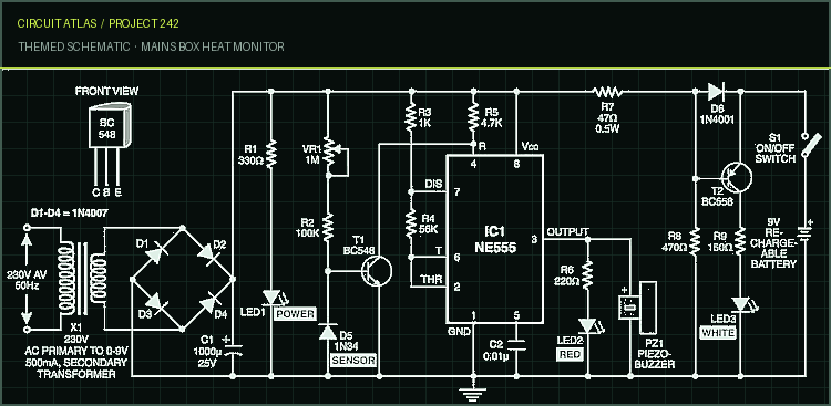Circuit Atlas themed schematic for Mains Box Heat Monitor Circuit Atlas themed schematic for Mains Box Heat Monitor