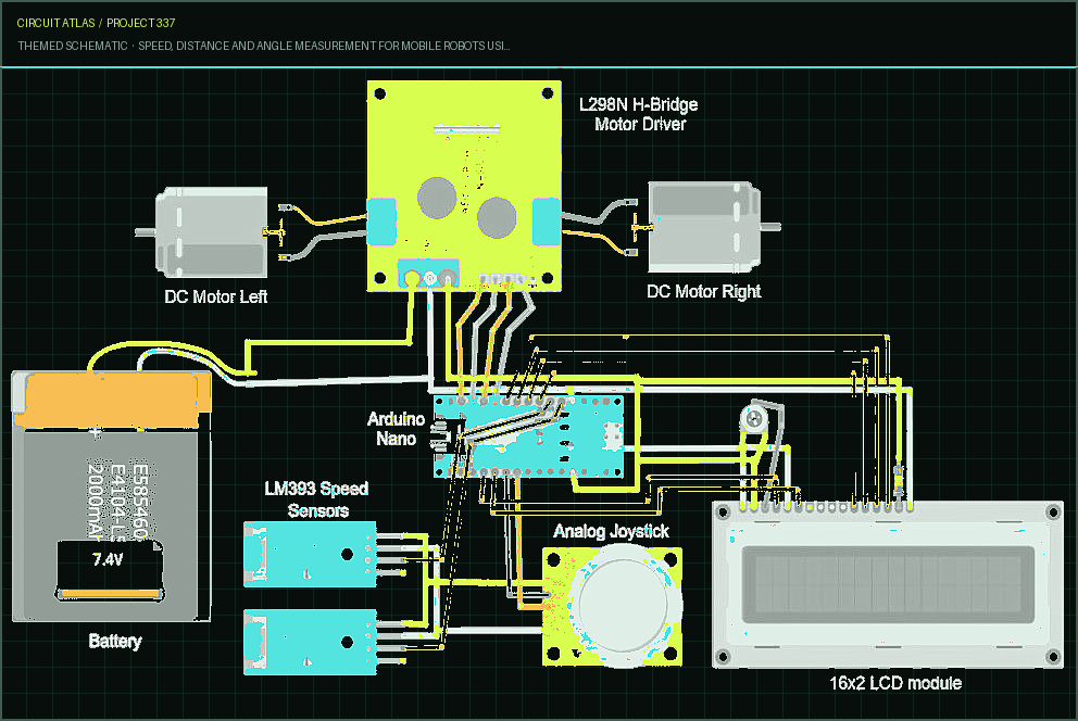 Circuit Atlas themed schematic for Speed, Distance and Angle Measurement for Mobile Robots using Arduino and LM393 Sensor (H206) Circuit Atlas themed schematic for Speed, Distance and Angle Measurement for Mobile Robots using Arduino and LM393 Sensor (H206)