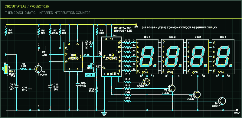 Circuit Atlas themed schematic for Infrared Interruption Counter Circuit Atlas themed schematic for Infrared Interruption Counter