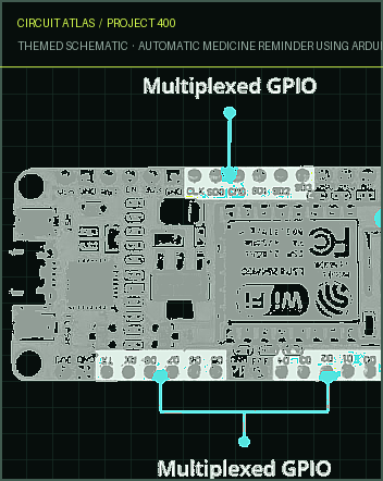 Circuit Atlas themed schematic for Automatic Medicine Reminder Using Arduino Circuit Atlas themed schematic for Automatic Medicine Reminder Using Arduino